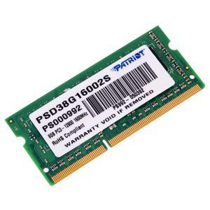 Купить SO-DIMM 8G DDR3-1600 Patriot PSD38G16002S в Минске, доставка по Беларуси
