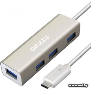 Ginzzu GR-518UB TYPE C 4 порта USB3.0