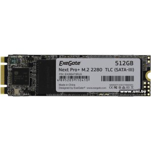 Купить ExeGate 512Gb M.2 SATA3 SSD EX280473RUS в Минске, доставка по Беларуси