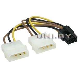 Купить Cablexpert [CC-PSU-6] 2xLP4 [6-pin Molex] в Минске, доставка по Беларуси