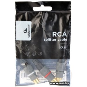 Cablexpert [CCAP-RCAM2F-0.2M] RCA(вилка)-2xRCA(розетка)