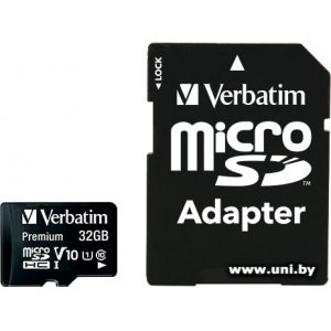 Купить Verbatim micro SDHC 32Gb [44083] в Минске, доставка по Беларуси