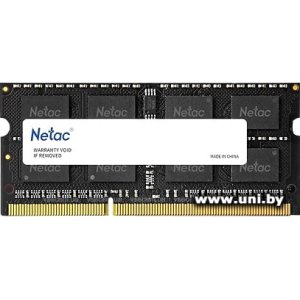 Купить SO-DIMM 8G DDR3-1600 Netac (NTBSD3N16SP-08) в Минске, доставка по Беларуси