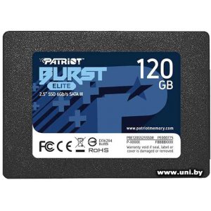 Купить Patriot 120Gb SATA3 SSD PBE120GS25SSDR в Минске, доставка по Беларуси