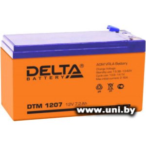 Купить Delta DTM 1207 (12В/7.2 А·ч) в Минске, доставка по Беларуси