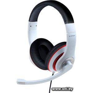 Gembird MHS-03-WTRDBK White/Red/Black