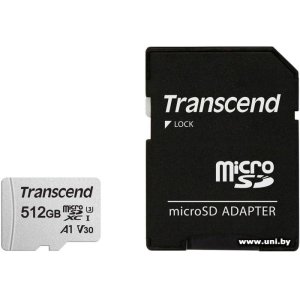 Купить Transcend micro SDXC 512Gb [TS512GUSD300S-A] в Минске, доставка по Беларуси