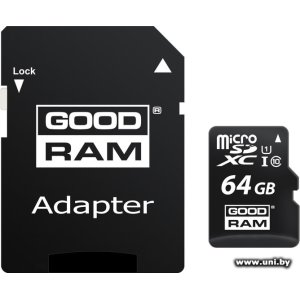 Купить GoodRam micro SDXC 64Gb [M1AA-0640R12] в Минске, доставка по Беларуси