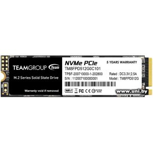 Team 512Gb M.2 PCI-E SSD TM8FPD512G0C101