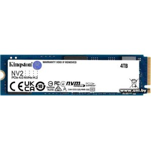 Купить Kingston 4Tb M.2 PCI-E SSD SNV2S/4000G в Минске, доставка по Беларуси