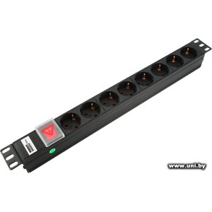 Фильтр сетевой 1U, Gembird MAX19-EH8-0 8 роз