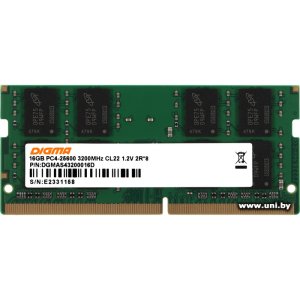 Купить SO-DIMM 16G DDR4-3200 Digma (DGMAS43200016D) в Минске, доставка по Беларуси