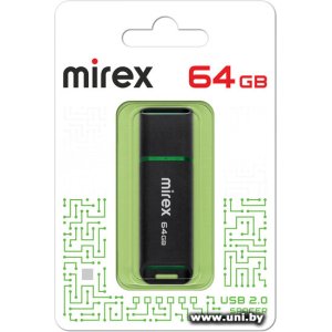 Купить Mirex USB2.0 64Gb [13600-FMUSBK64] в Минске, доставка по Беларуси