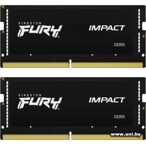 Купить SO-DIMM 64G DDR5-5600 Kingston (KF556S40IBK2-64) в Минске, доставка по Беларуси