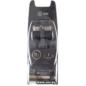 Купить CACTUS HDMI-HDMI (19M-19M) (CS-HDMI.2-1) 1m в Минске, доставка по Беларуси