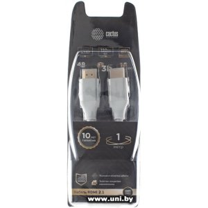 Купить CACTUS HDMI-HDMI (19M-19M) (CS-HDMI.2.1-1) 1m в Минске, доставка по Беларуси