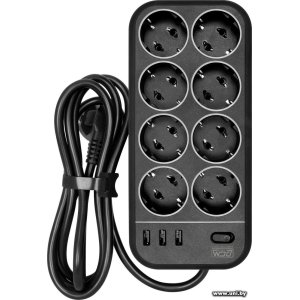 Фильтр сетевой Powercom SP-08 USB03AB 3m Black 8 роз