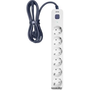 Купить Фильтр сетевой Powercom SP-06W 5m White 6 роз в Минске, доставка по Беларуси