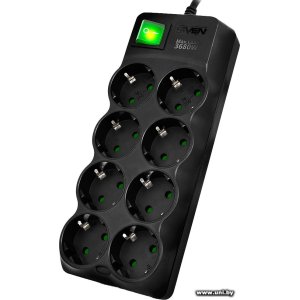 Купить Фильтр сетевой SVEN SF-08E-16 1.8m Black 8 роз в Минске, доставка по Беларуси