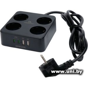 Купить Фильтр сетевой Cablexpert PLT-4-C2U2-B-2 2m Black 4 роз в Минске, доставка по Беларуси