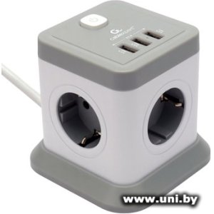 Фильтр сетевой Cablexpert TWR-4-U3-W-2 2m White 4 роз