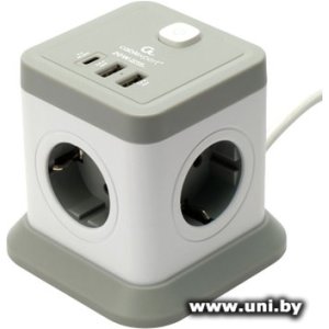 Фильтр сетевой Cablexpert TWR-4-CU2-W-2 White 4 роз