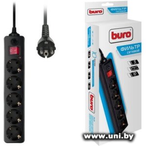 Купить Фильтр сетевой Buro 500SH-10-B Black 5 роз в Минске, доставка по Беларуси