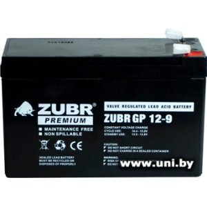Купить Zubr GP 12-9 12V 9Ah в Минске, доставка по Беларуси