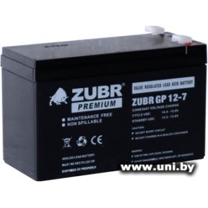Купить Zubr GP 12-7 12V 7Ah в Минске, доставка по Беларуси