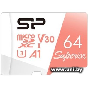 Купить Silicon Power micro SDXC 64Gb [SP064GBSTXDV3V20] в Минске, доставка по Беларуси