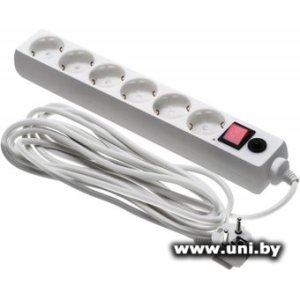 Купить Фильтр сетевой Buro 600SH-16-5-W 5m White 6 роз в Минске, доставка по Беларуси