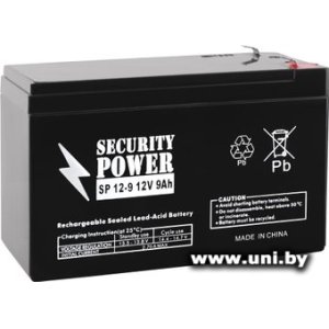 Купить Security Power SP 12-9 F1 12V 9Ah в Минске, доставка по Беларуси