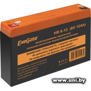 Купить ExeGate HR 6-12 6V 12Ah EX282955RUS в Минске, доставка по Беларуси