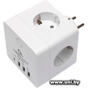 Купить Фильтр сетевой Cablexpert (CUBE-4-CU3-W) White 4 роз в Минске, доставка по Беларуси