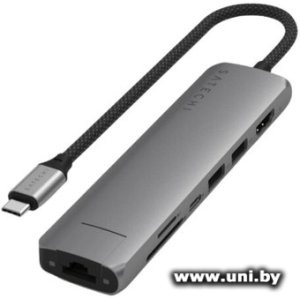 Satechi 7-in-1 USB-C Slim Multiport Adapter with Ethernet (ST-P7SM) Type-C