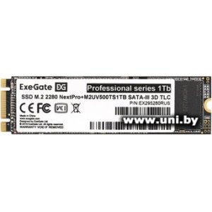 Купить ExeGate 1Tb M.2 SATA3 SSD M2UV500TS1TB в Минске, доставка по Беларуси