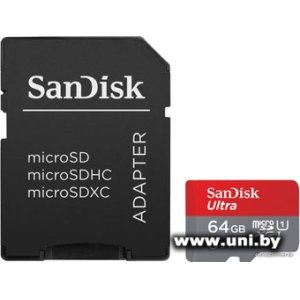 Купить SanDisk micro SDXC 64Gb [SDSQUAB-064G-GN6MA] в Минске, доставка по Беларуси