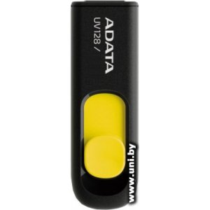 Купить ADATA USB3.0 32Gb DashDrive UV128 Black-Yellow в Минске, доставка по Беларуси
