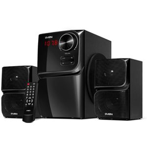 Купить Sven MS-305 Black (FM/BT/USB+SD/LED/пульт ДУ) в Минске, доставка по Беларуси