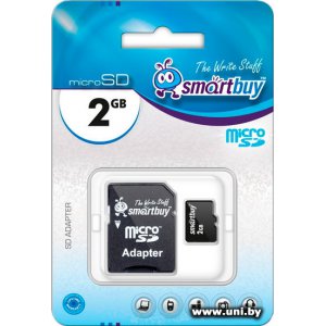 Купить SmartBuy micro SDHC 2Gb [SB2GBSD-01] в Минске, доставка по Беларуси
