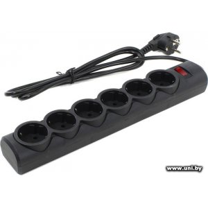 Фильтр сетевой Defender DFS 151_1.8m Black 6роз