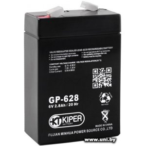 Купить Kiper [GP-628 F1] 6V/2.8Ah в Минске, доставка по Беларуси