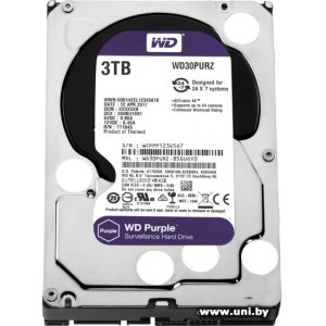 Купить WD 3Tb 3.5` SATA3 WD30PURZ в Минске, доставка по Беларуси