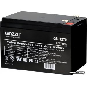 Купить GINZZU GB-1270 12V 7Ah в Минске, доставка по Беларуси