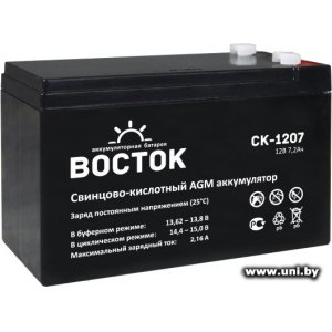 Купить ВОСТОК [СК 1207] 12V 7.2Ah в Минске, доставка по Беларуси