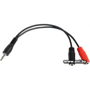 Cablexpert [CCA-417] 3.5mm 4-pin->3.5mm+mic Black