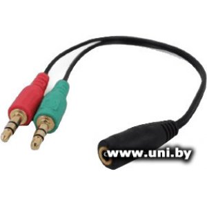 Cablexpert CCA-418 3.5mm 4-pin(F)->2x3.5mm(M)