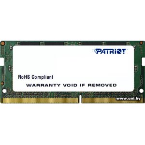 Купить SO-DIMM 8G DDR4-2400 Patriot PSD48G240081S в Минске, доставка по Беларуси