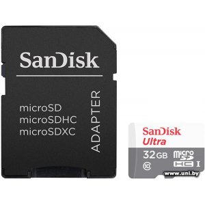 Купить SanDisk micro SDHC 32Gb [SDSQUNS-032G-GN6TA] в Минске, доставка по Беларуси