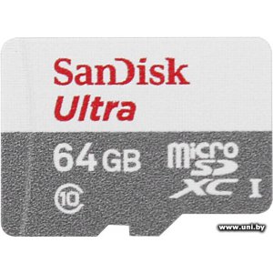 Купить SanDisk micro SDXC 64Gb [SDSQUNS-064G-GN3MN] в Минске, доставка по Беларуси
